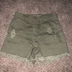 Olive green High waisted shorts